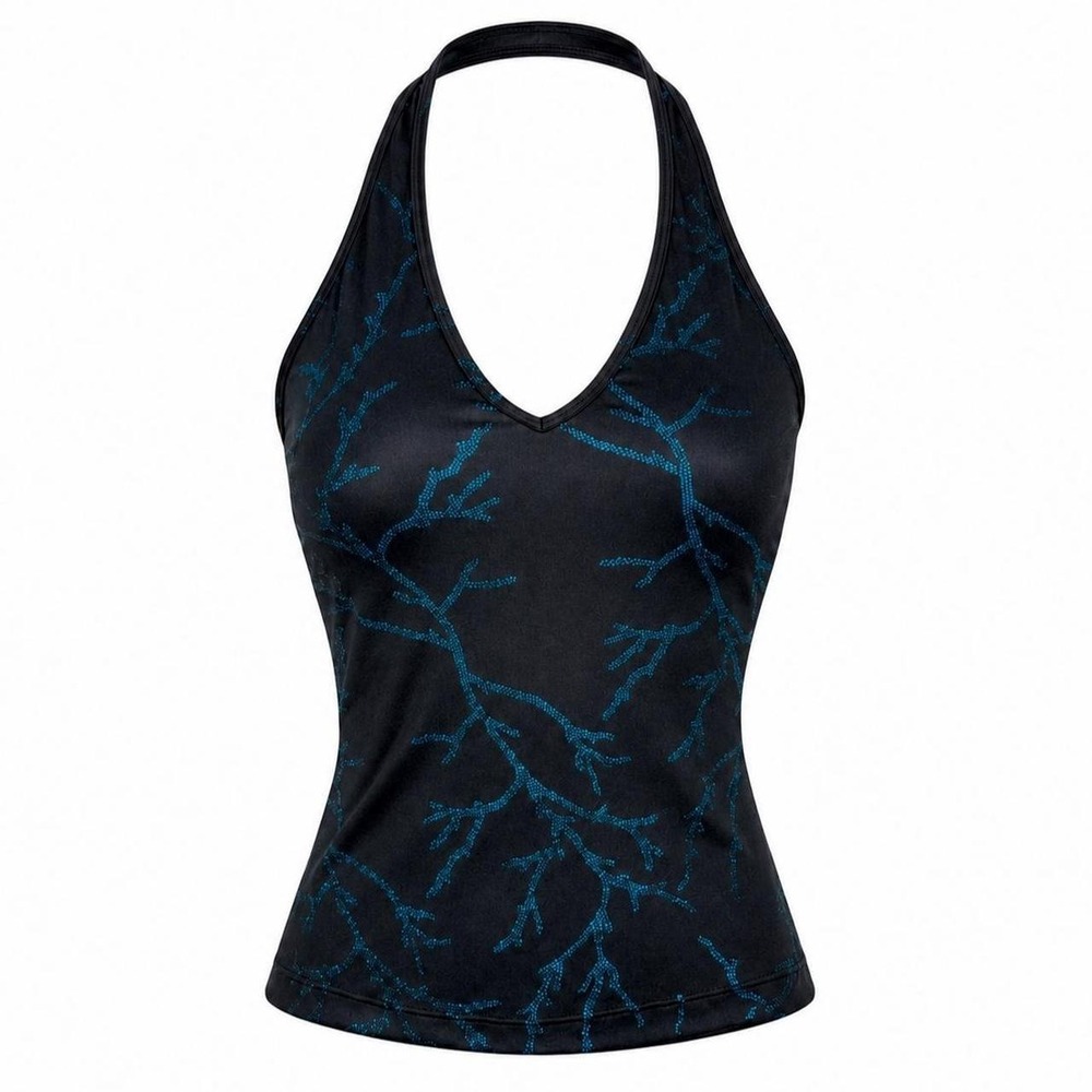 Versace Vintage Sequin Halter Tank